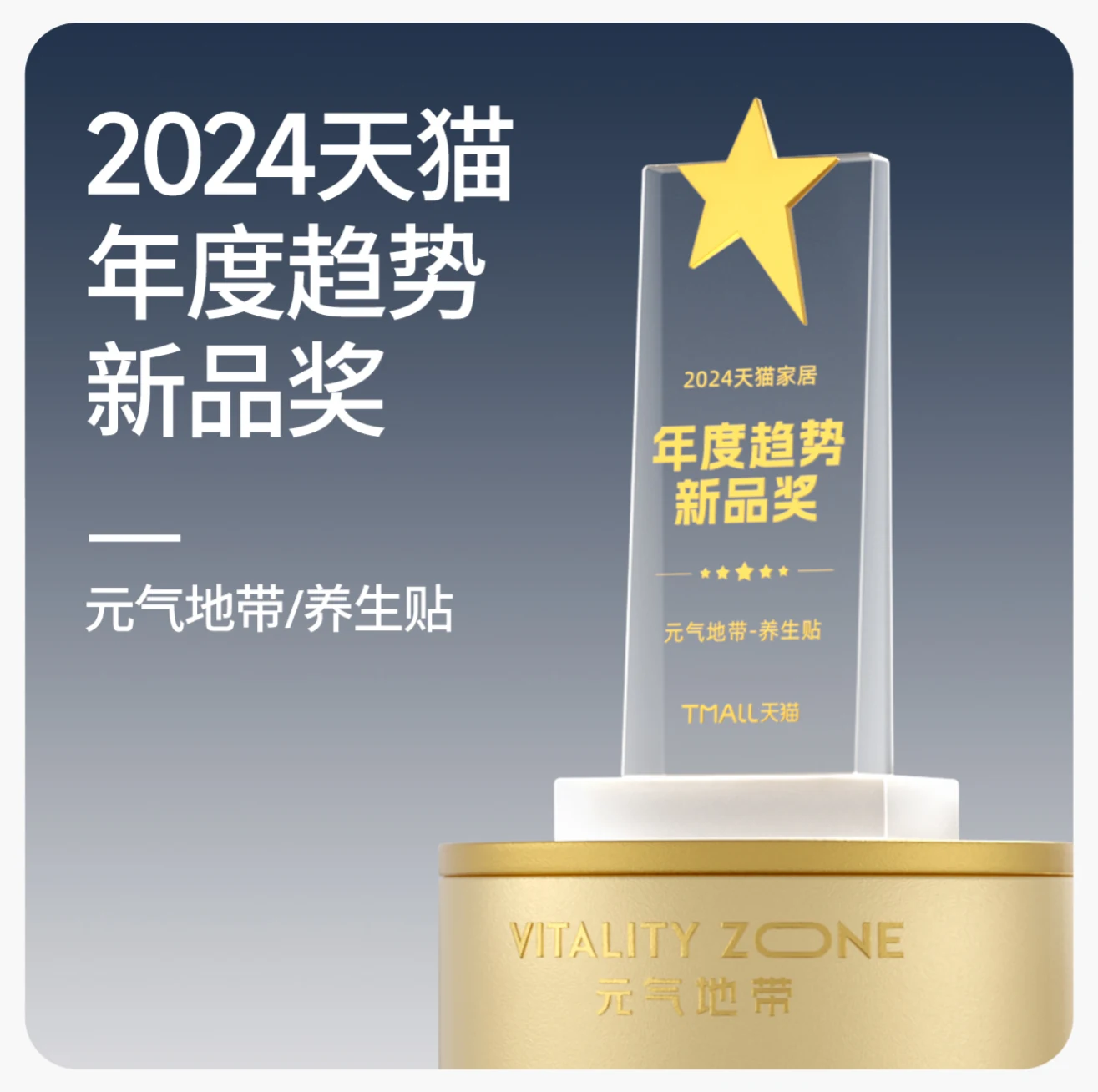 2024天猫年度趋势新品奖，平台荣誉凭证